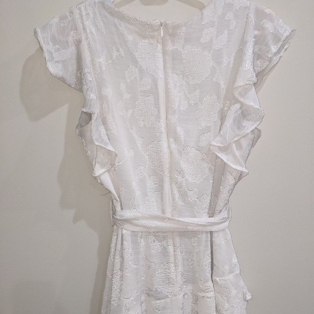 White Ruffled Wrap Romper - Picture 5 of 5